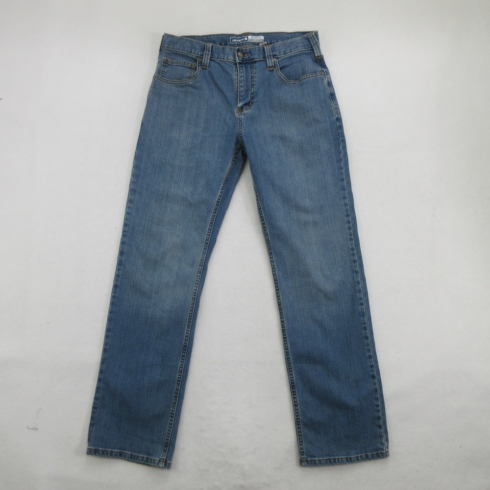 Carhartt Men's Jeans 30x30 Relaxed Fit Rugged Flex Blue Denim Stretch BD2804-M